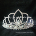 Corona de la tiara de la flor del cristal de la boda del desfile para el partido del funcionamiento de la boda